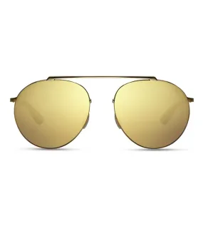 Christian Roth Unisex Gold Aviator Sunglasses