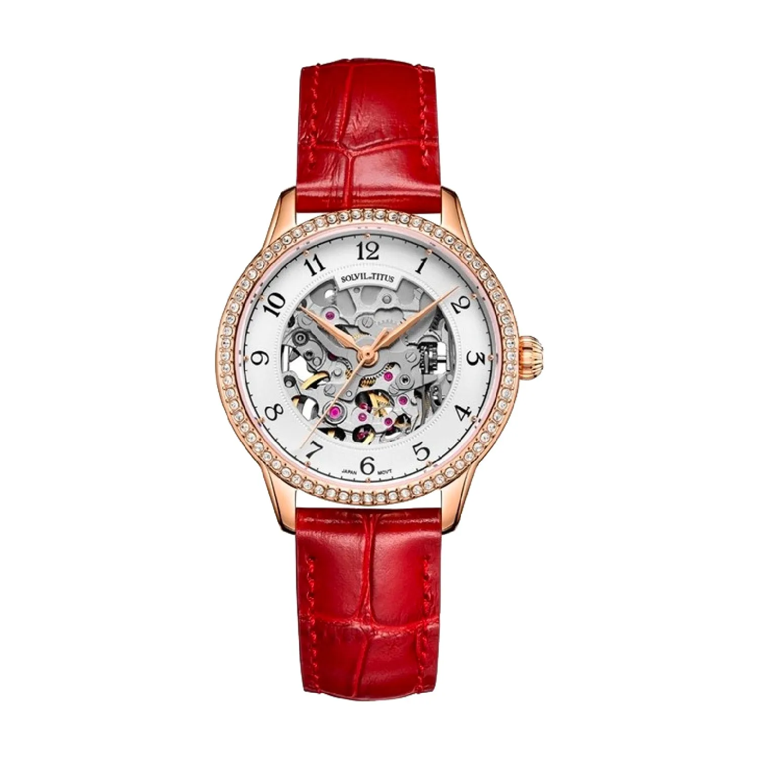 Classic 3 Hands Mechanical Leather Women Watch W06-03235-005