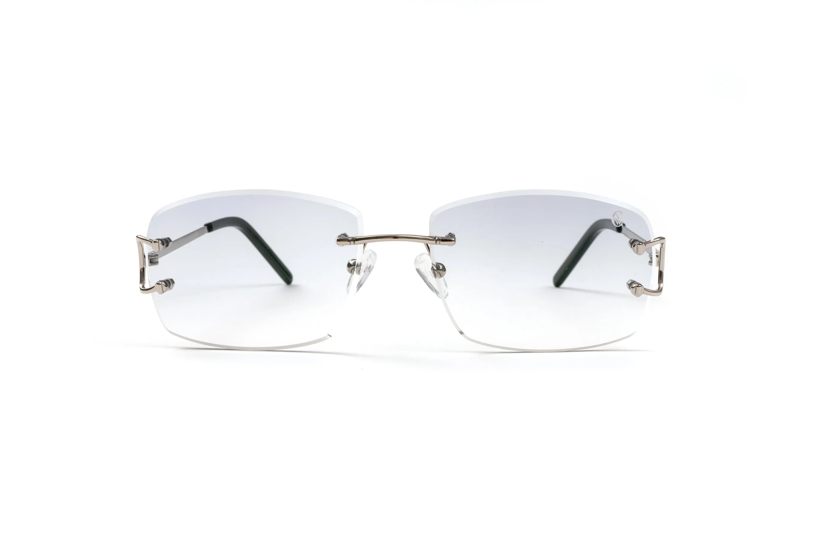 CLASSIC C Silver Sunglasses, Gradient Light Grey Lenses