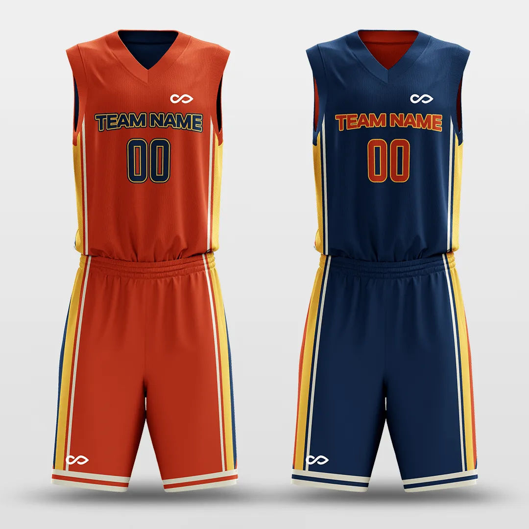 CLASSIC13 - Customized Reversible Sublimated Basketball Set