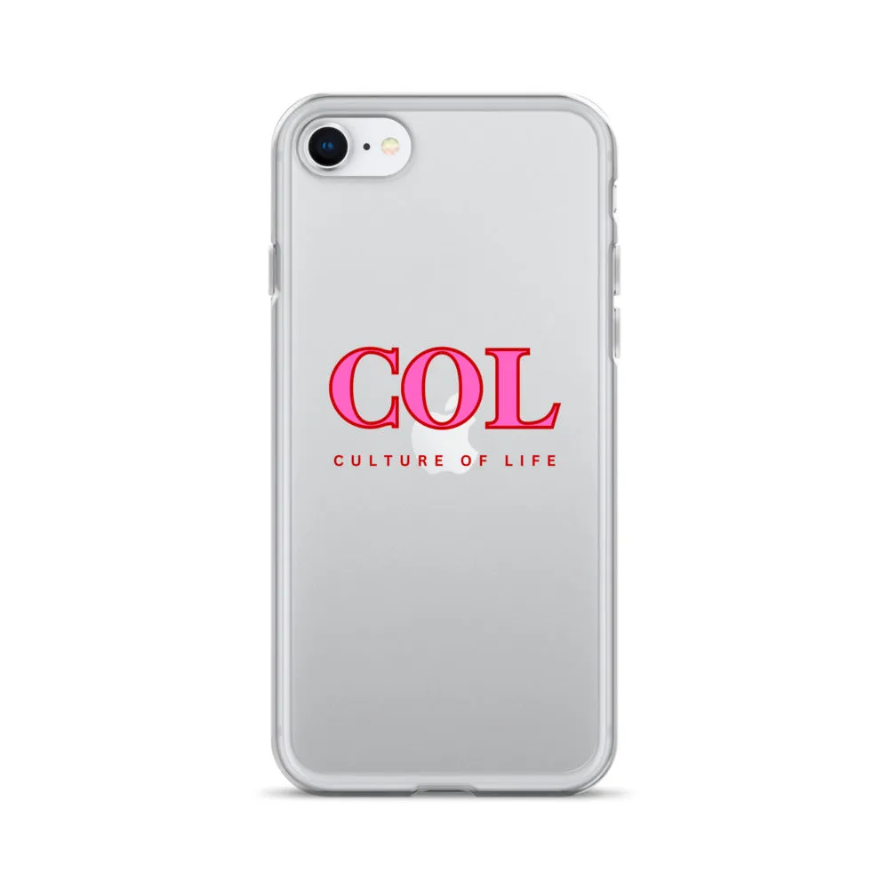 Clear COL Logo Clear iPhone® Case