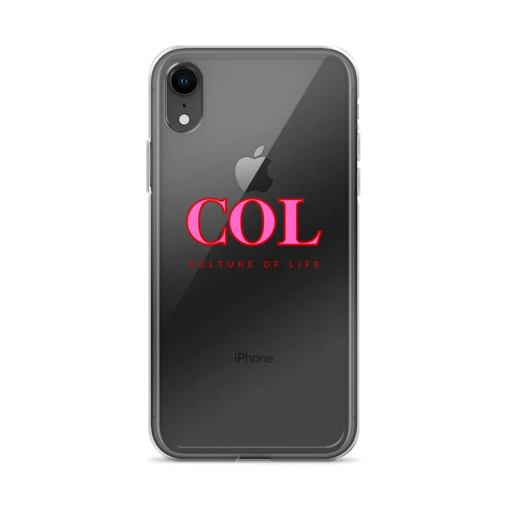 Clear COL Logo Clear iPhone® Case