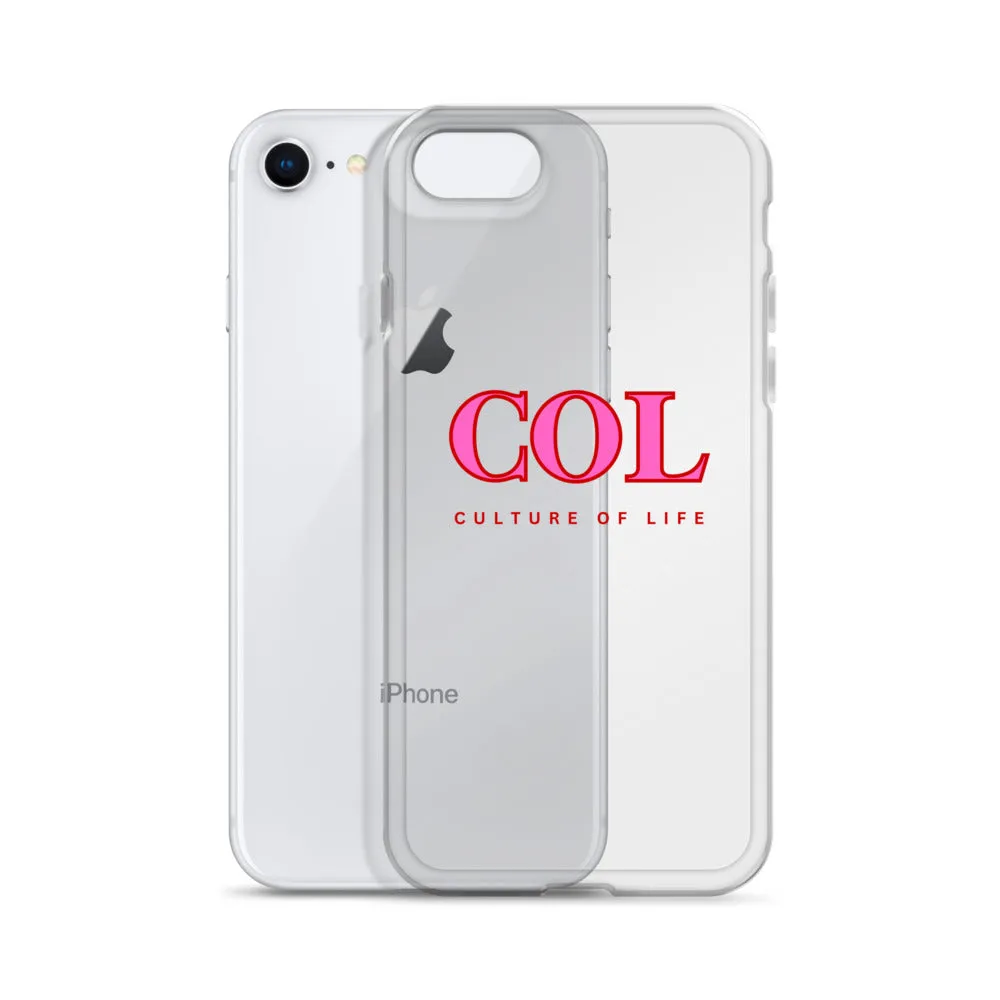 Clear COL Logo Clear iPhone® Case