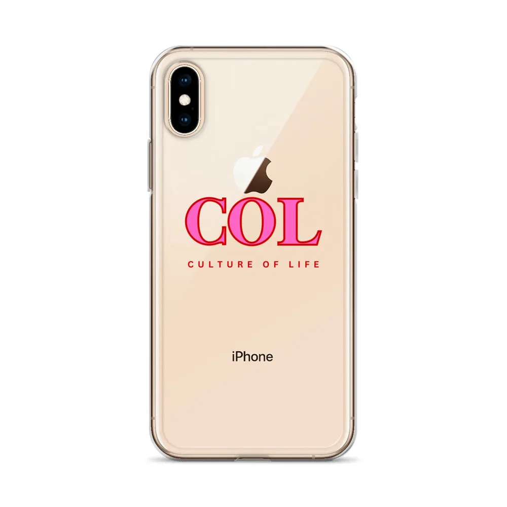 Clear COL Logo Clear iPhone® Case