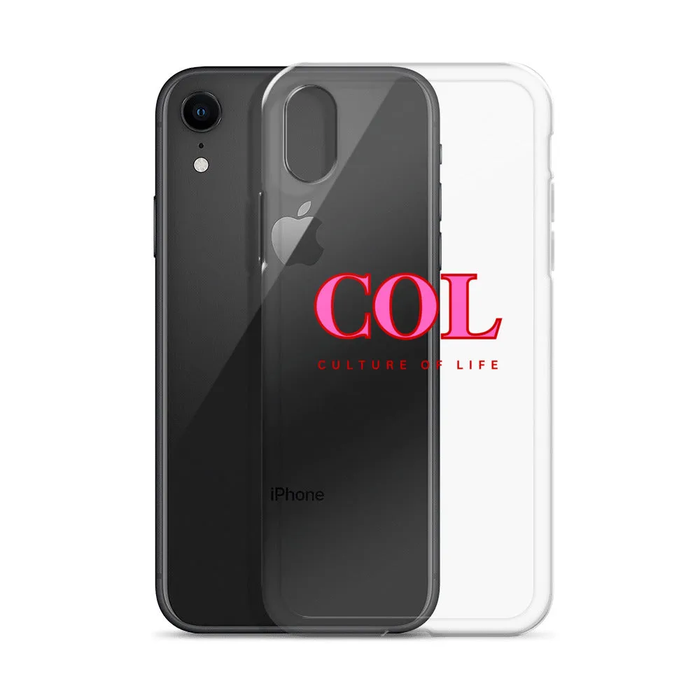 Clear COL Logo Clear iPhone® Case