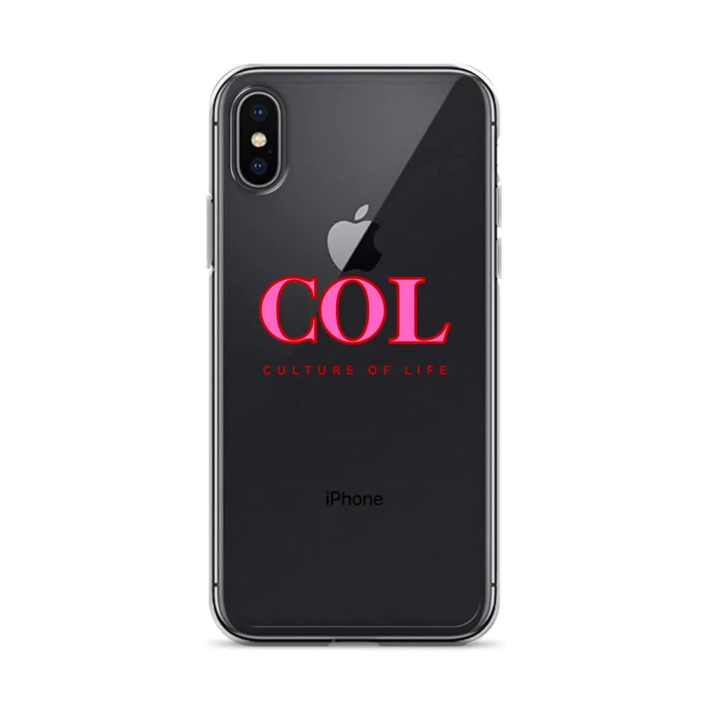 Clear COL Logo Clear iPhone® Case