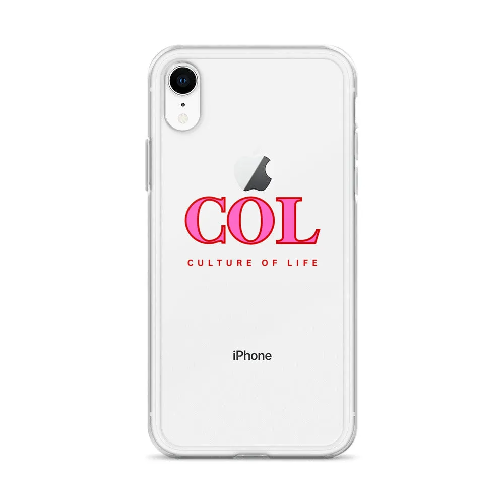 Clear COL Logo Clear iPhone® Case