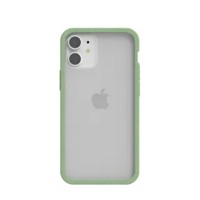 Clear iPhone 12 Mini Case with Sage Green Ridge