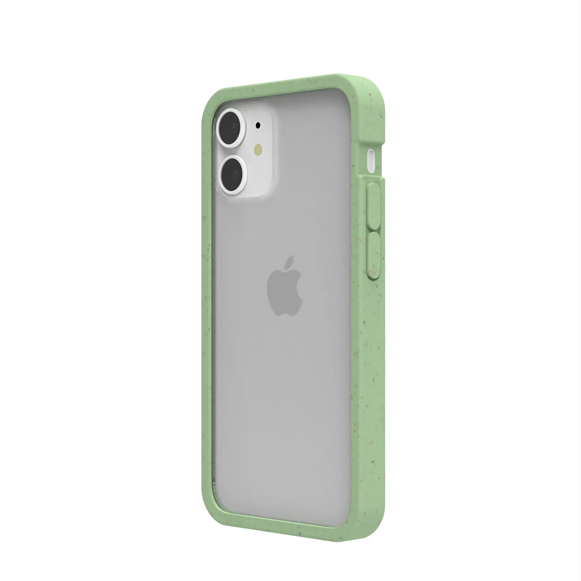 Clear iPhone 12 Mini Case with Sage Green Ridge