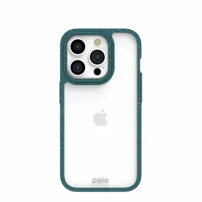 Clear iPhone 15 Pro Case with Green Ridge