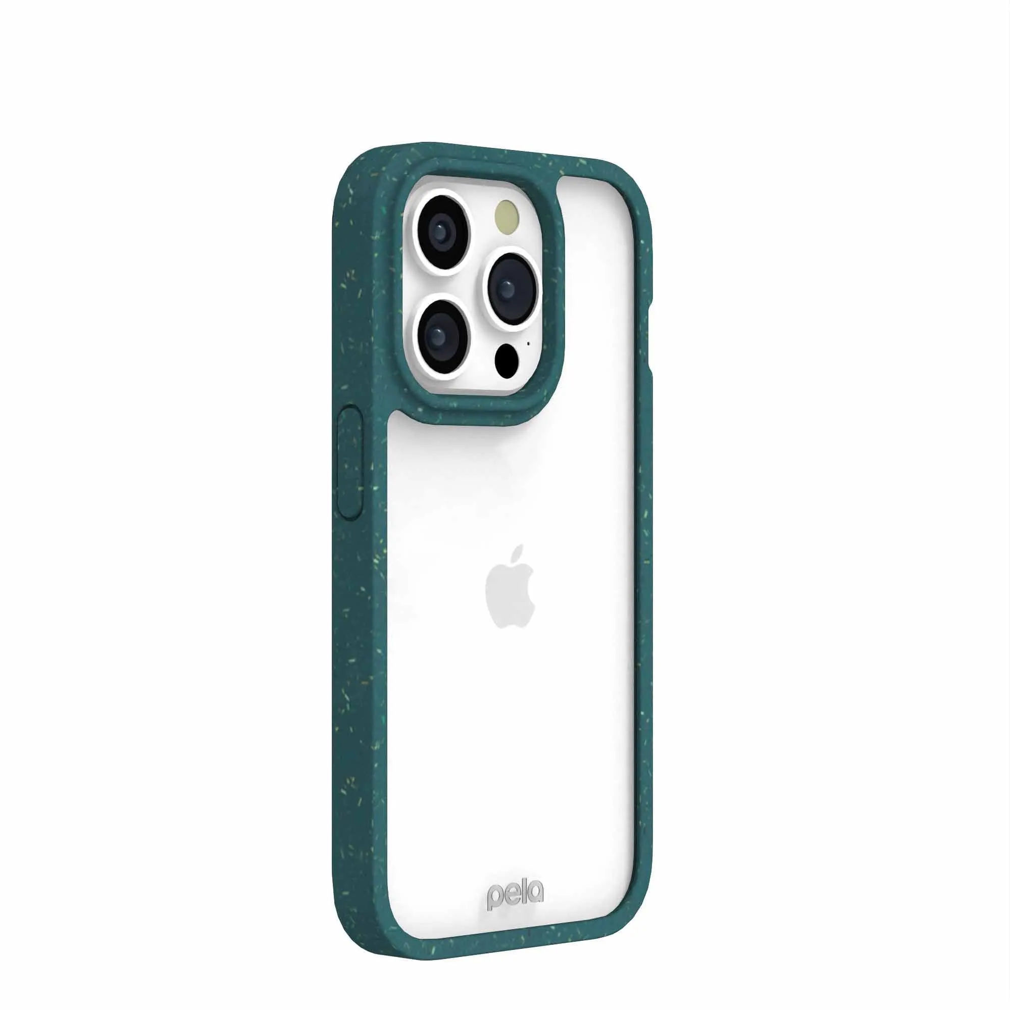 Clear iPhone 15 Pro Case with Green Ridge