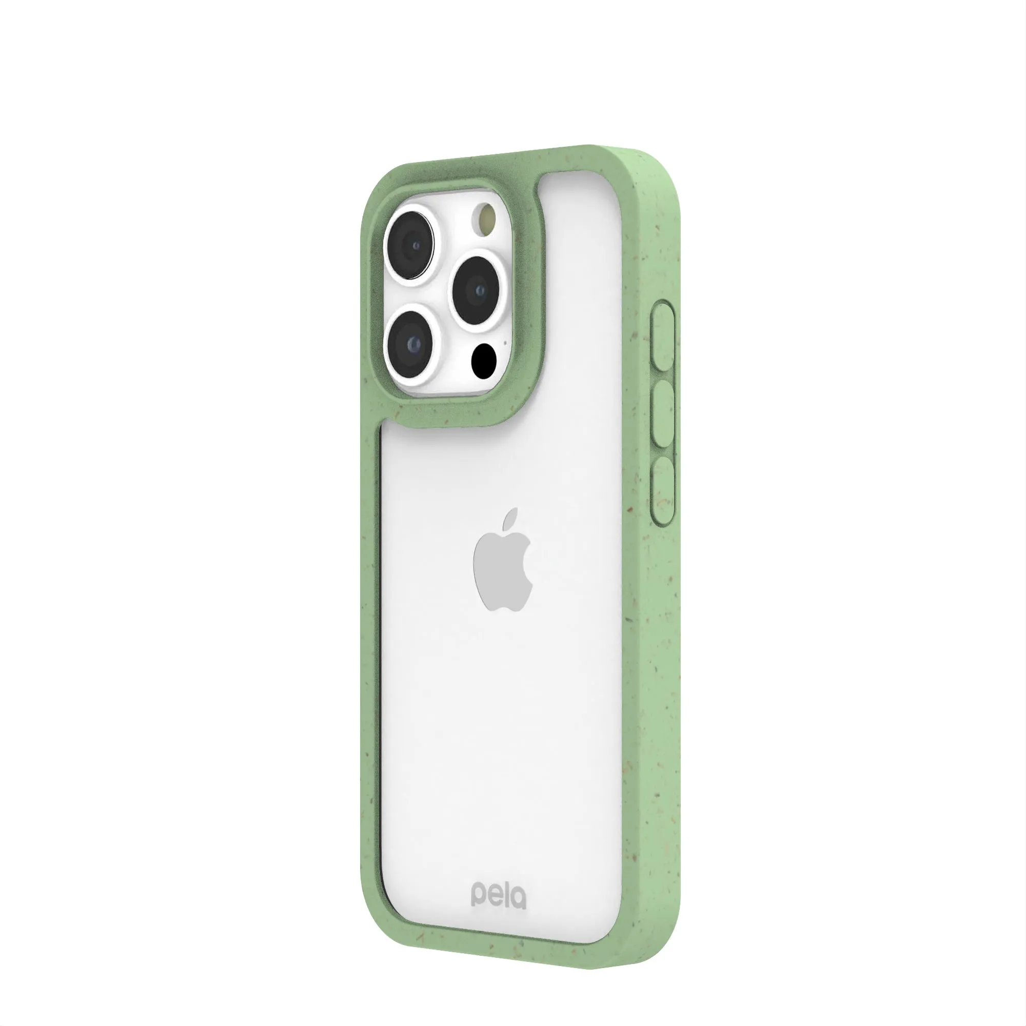 Clear iPhone 16 Pro Case with Sage Green Ridge