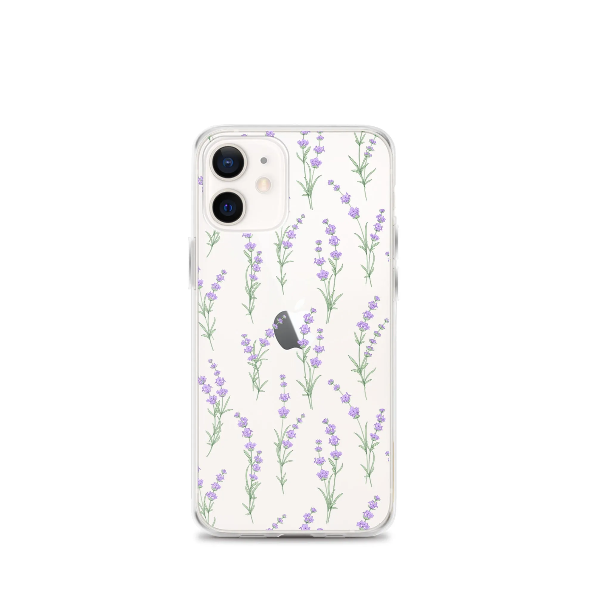 Clear Lavender Phone Case, Flower iPhone 14 13 Pro Max Print Cute Purple Aesthetic iPhone 12 11 Mini SE 2020 XS Max XR X 8 7 Plus Cover