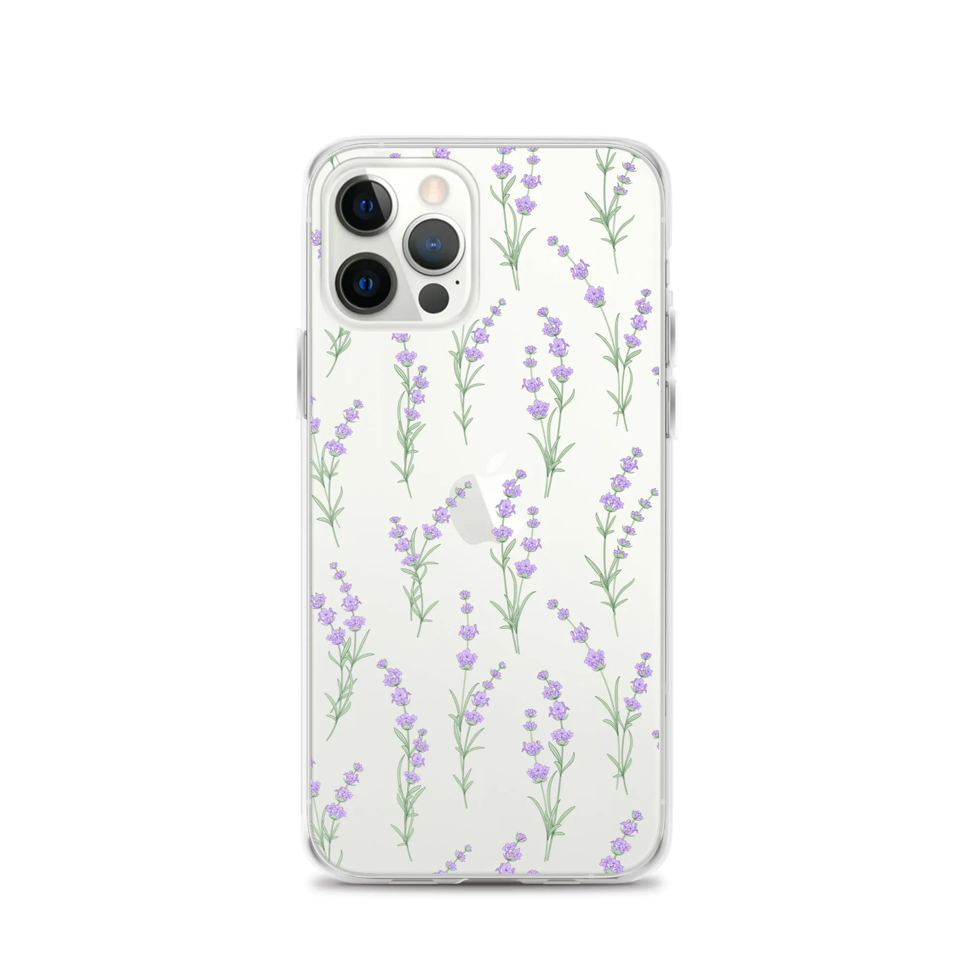 Clear Lavender Phone Case, Flower iPhone 14 13 Pro Max Print Cute Purple Aesthetic iPhone 12 11 Mini SE 2020 XS Max XR X 8 7 Plus Cover