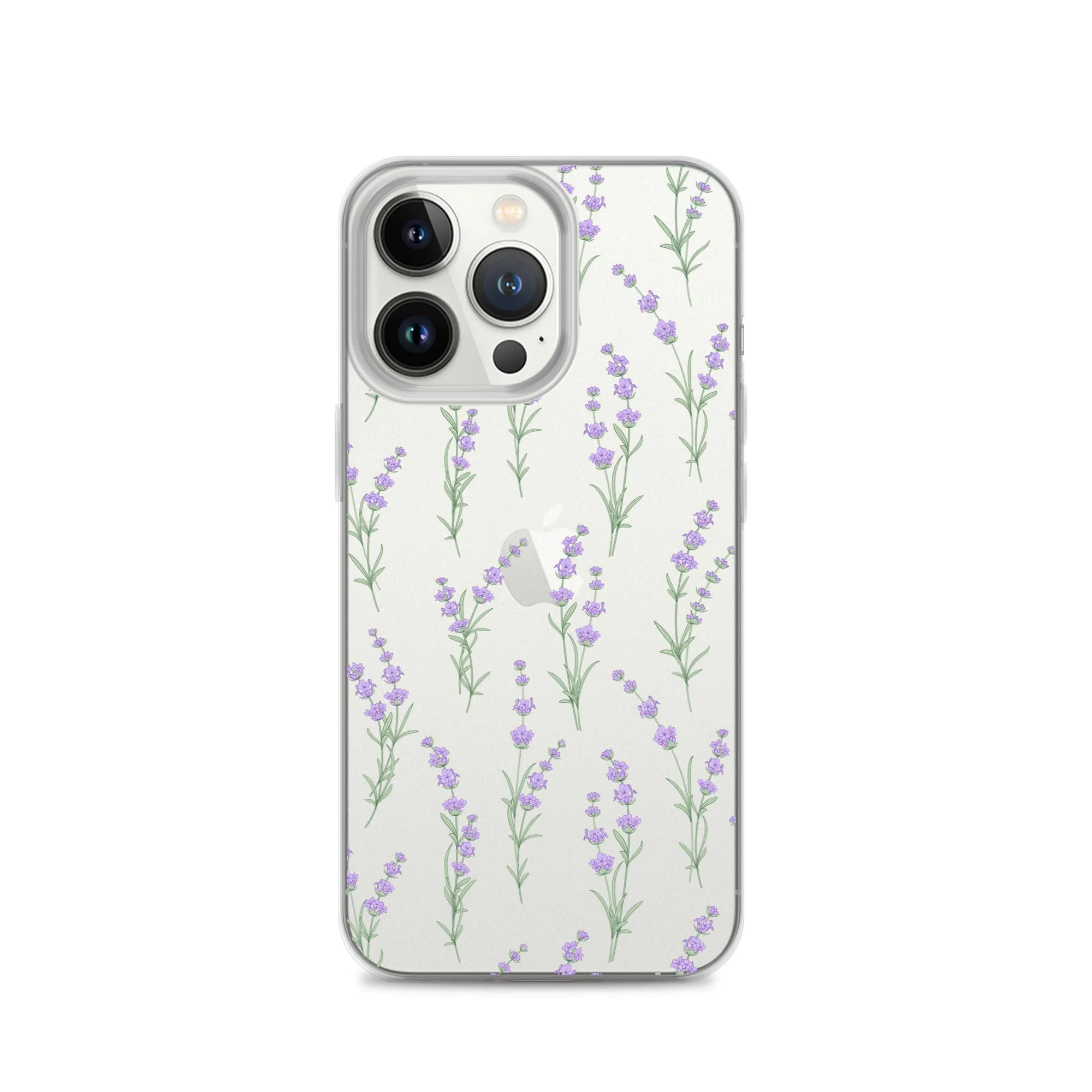 Clear Lavender Phone Case, Flower iPhone 14 13 Pro Max Print Cute Purple Aesthetic iPhone 12 11 Mini SE 2020 XS Max XR X 8 7 Plus Cover