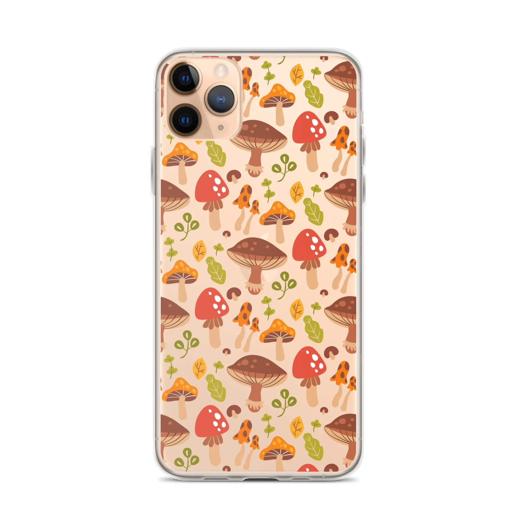 Clear Mushroom iPhone 14 Pro Max Case, Transparent Cute Aesthetic iPhone 13 12 11 Mini SE 2020 XS Max XR X 8 7 Plus Cell Phone Cover