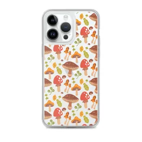 Clear Mushroom iPhone 14 Pro Max Case, Transparent Cute Aesthetic iPhone 13 12 11 Mini SE 2020 XS Max XR X 8 7 Plus Cell Phone Cover