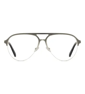 CR7 Men's Silver Aviator Optical Frame