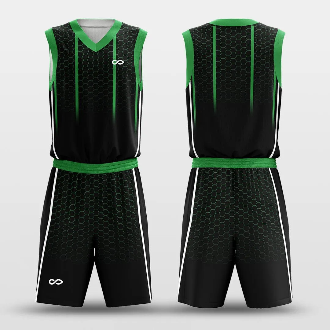 Crocodile Green - Customized Basketball Jersey Set Sublimated BK160605S