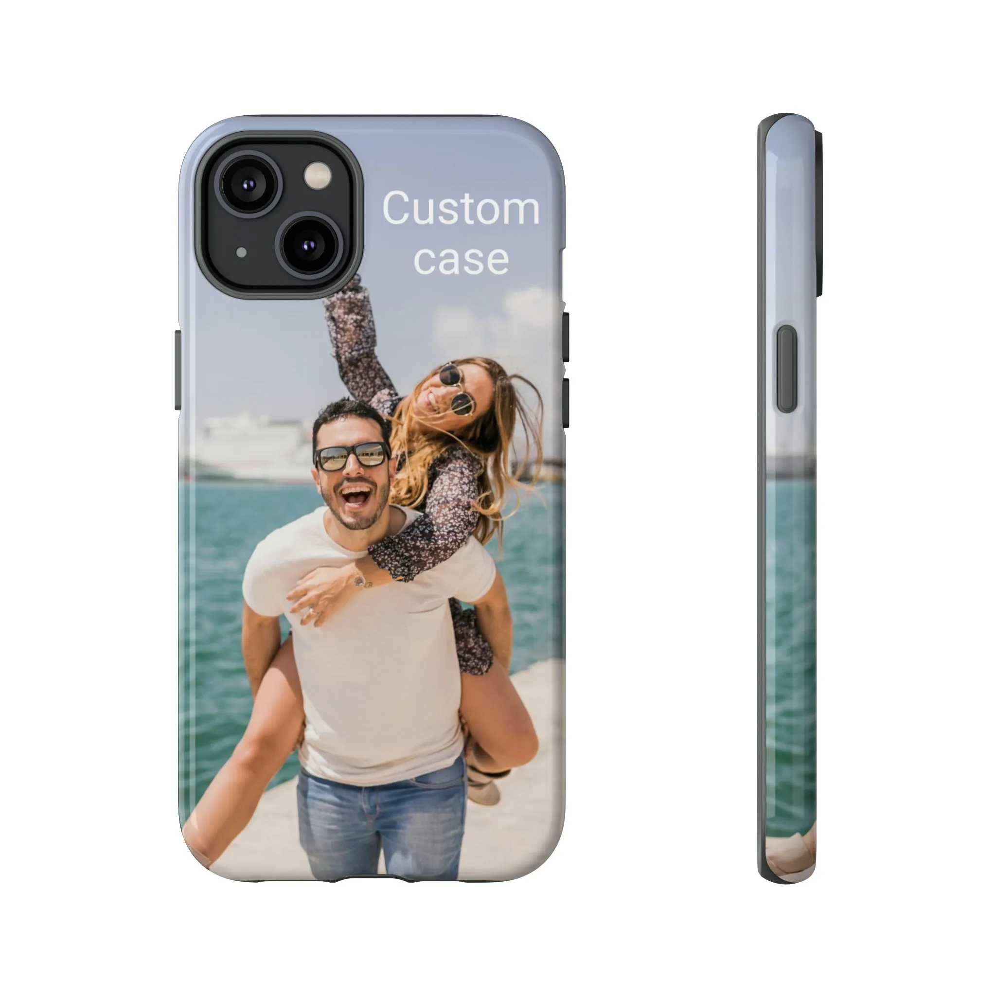 Custom Photo Tough Phone Case, Personalized Picture iPhone 15 14 13 Pro Max 12 11 8 Plus X XR XS Samsung Galaxy S23 Google Pixel