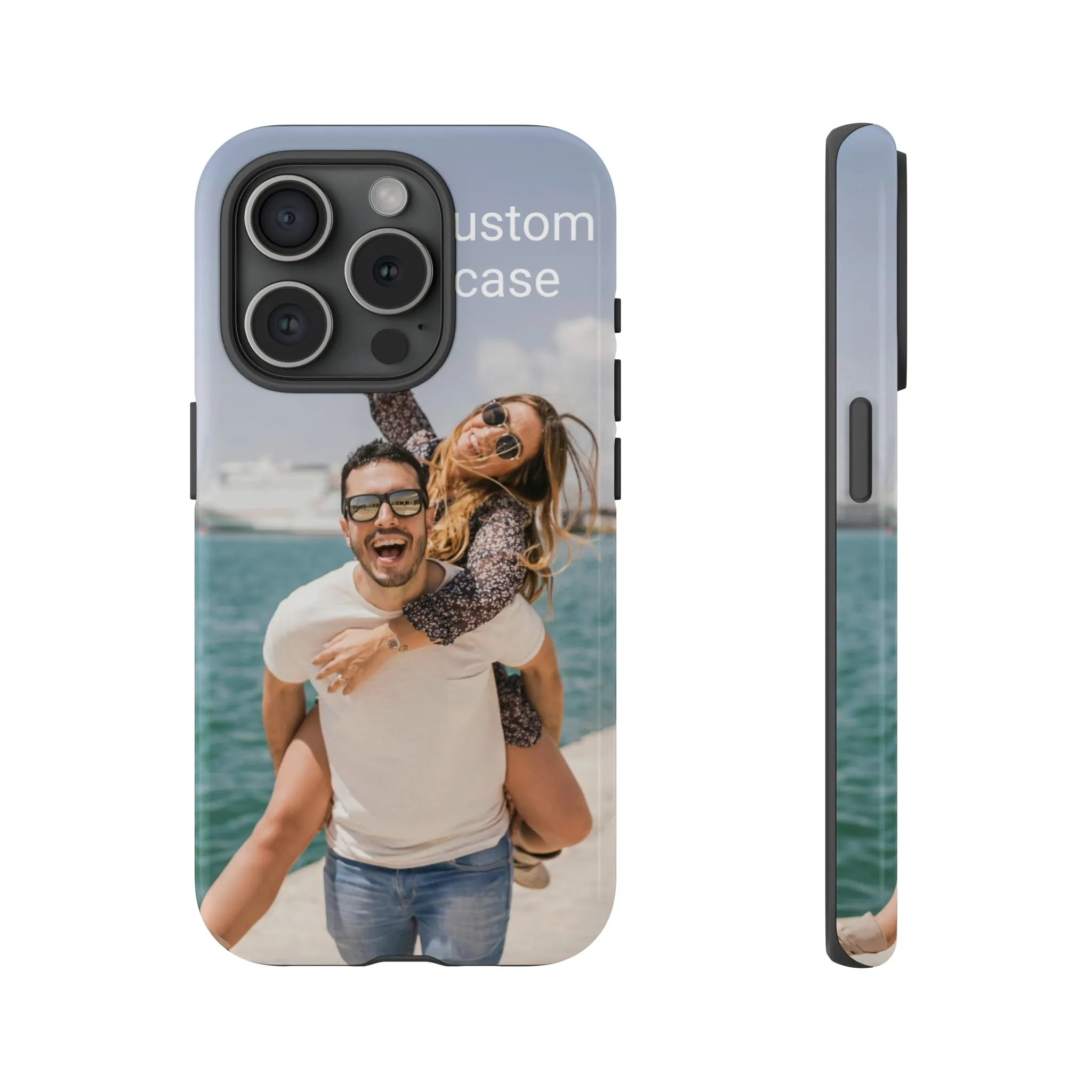 Custom Photo Tough Phone Case, Personalized Picture iPhone 15 14 13 Pro Max 12 11 8 Plus X XR XS Samsung Galaxy S23 Google Pixel