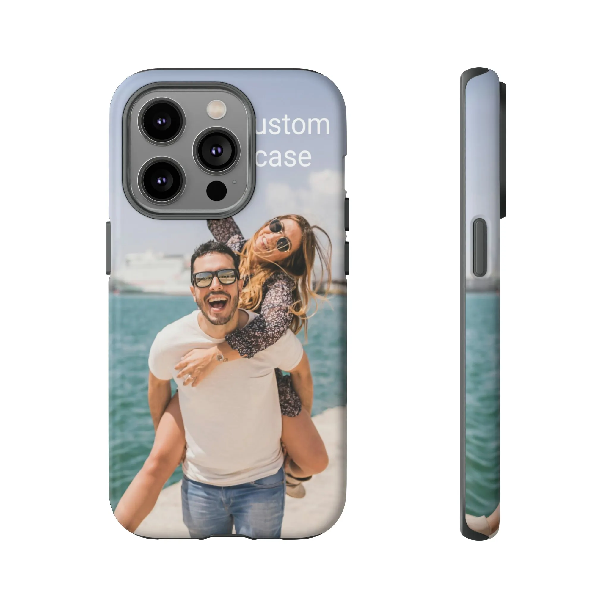 Custom Photo Tough Phone Case, Personalized Picture iPhone 15 14 13 Pro Max 12 11 8 Plus X XR XS Samsung Galaxy S23 Google Pixel