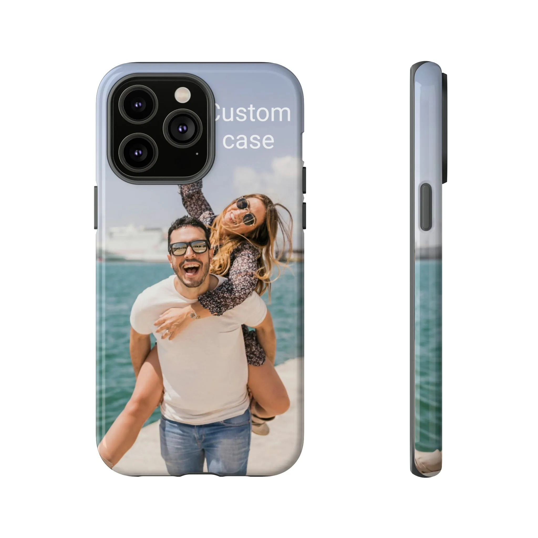 Custom Photo Tough Phone Case, Personalized Picture iPhone 15 14 13 Pro Max 12 11 8 Plus X XR XS Samsung Galaxy S23 Google Pixel