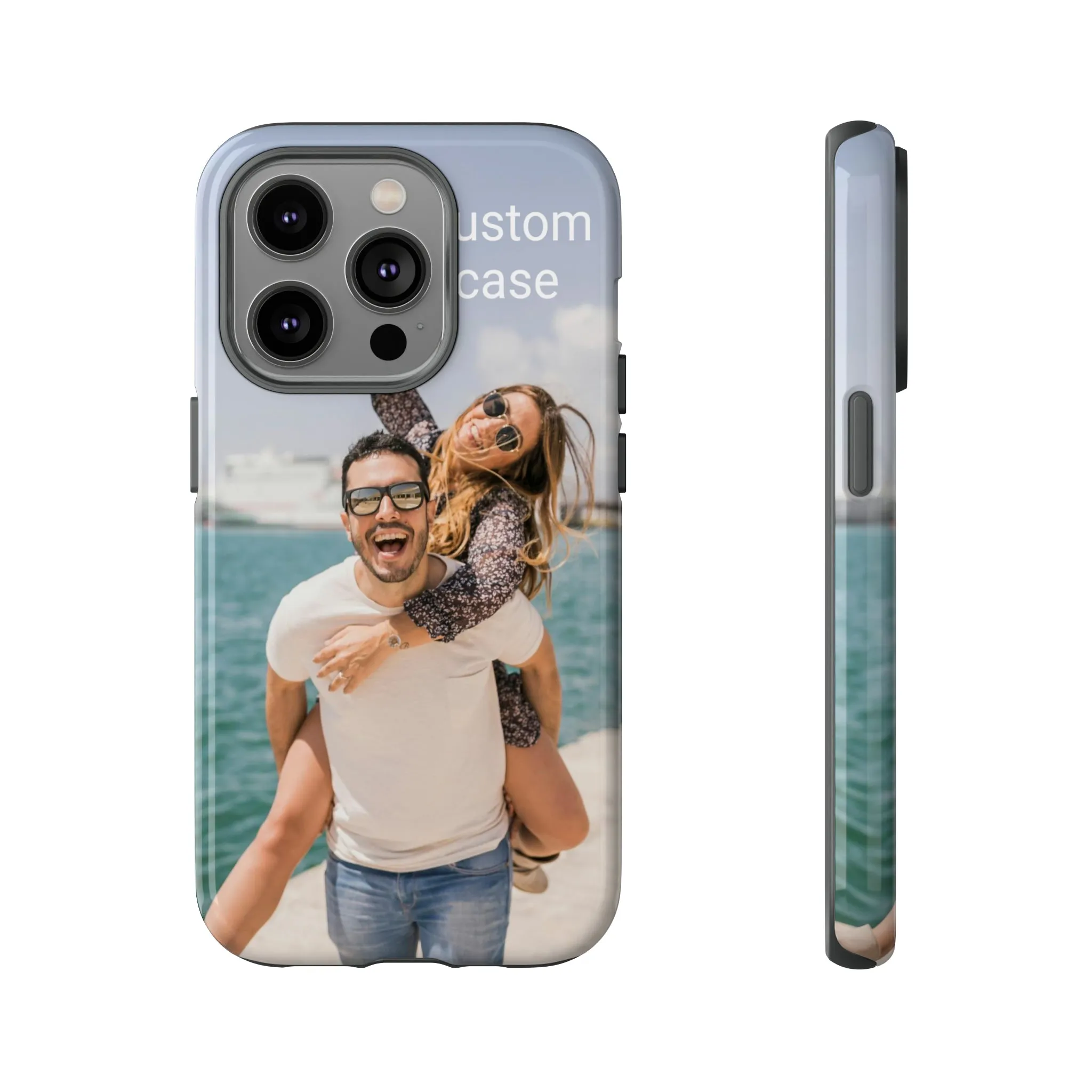 Custom Photo Tough Phone Case, Personalized Picture iPhone 15 14 13 Pro Max 12 11 8 Plus X XR XS Samsung Galaxy S23 Google Pixel