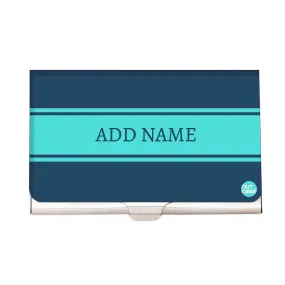 Custom Visiting Card Holder Case - Blue Strips