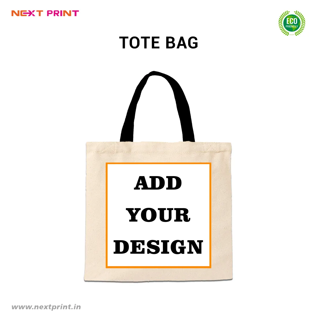 Customised Printed Tote Bag Size 14 X 14 Inches.