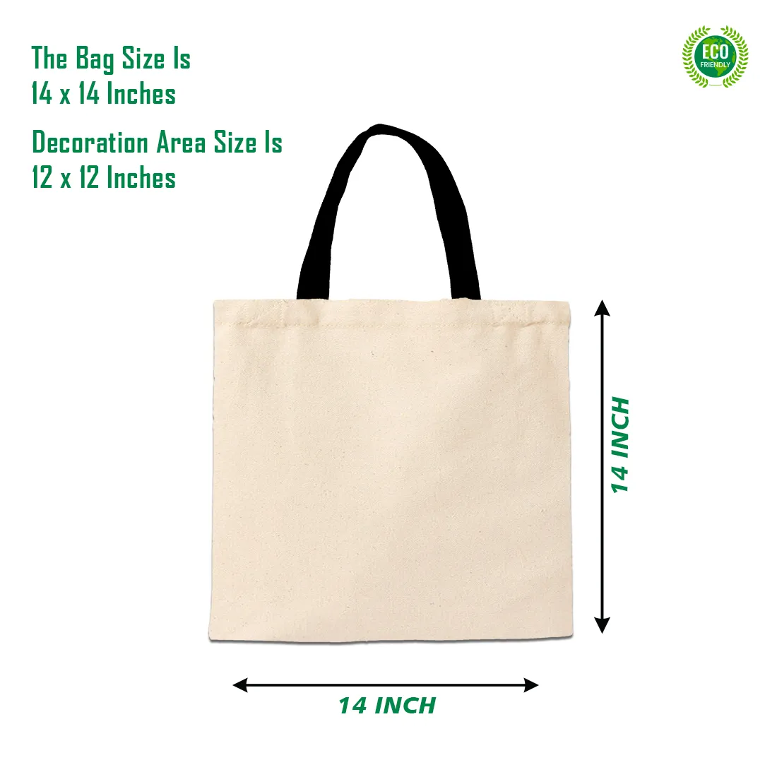 Customised Printed Tote Bag Size 14 X 14 Inches.