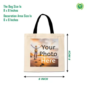 Customised Printed Tote Bag Size 8 X 8 Inches.