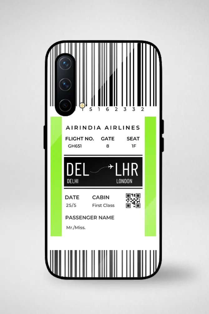 Customize Your Boarding Pass Ticket Customized Glass Mobile Case - iPhone, Samsung & OnePlus