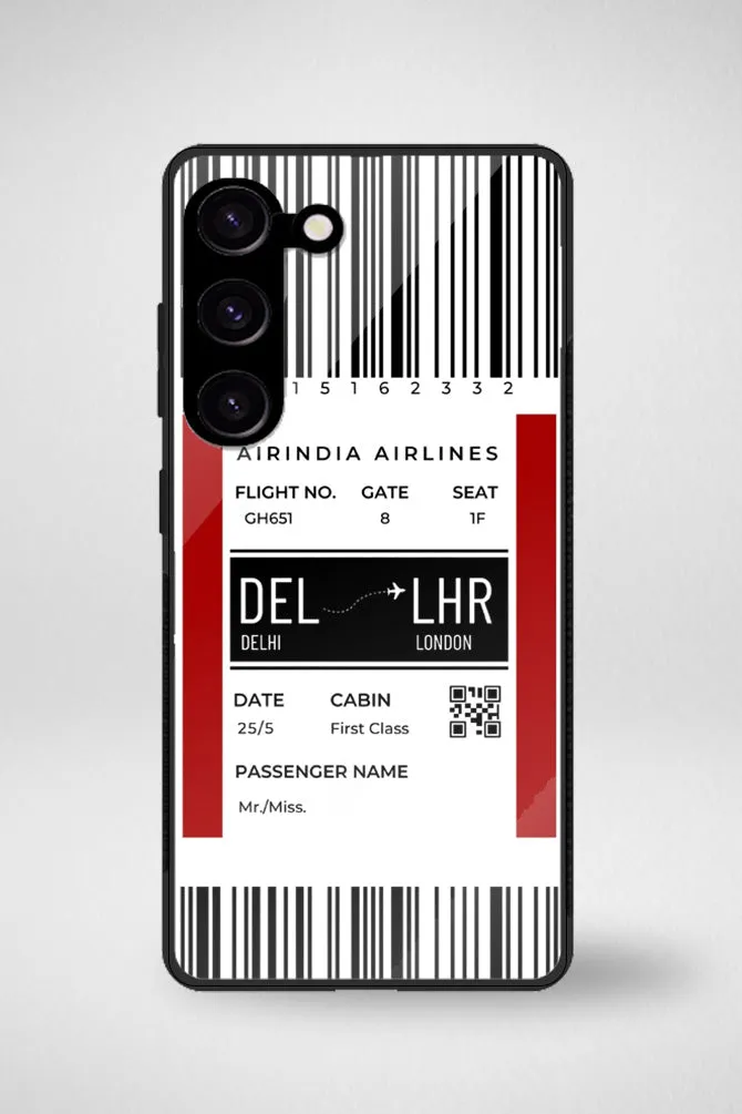 Customize Your Boarding Pass Ticket Customized Glass Mobile Case - iPhone, Samsung & OnePlus