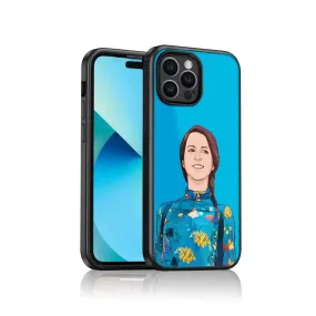 Customized Mobile Cover With Photo Blue iPhone 14 Pro Case - Cartoonized From Image