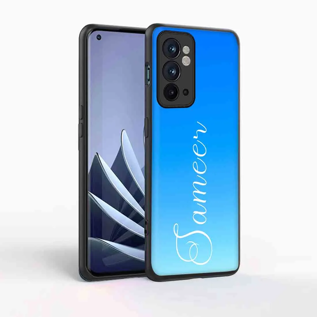 Customized Oneplus 9RT Back Cover with Name Sky Blue Phone Case - Blue Sea