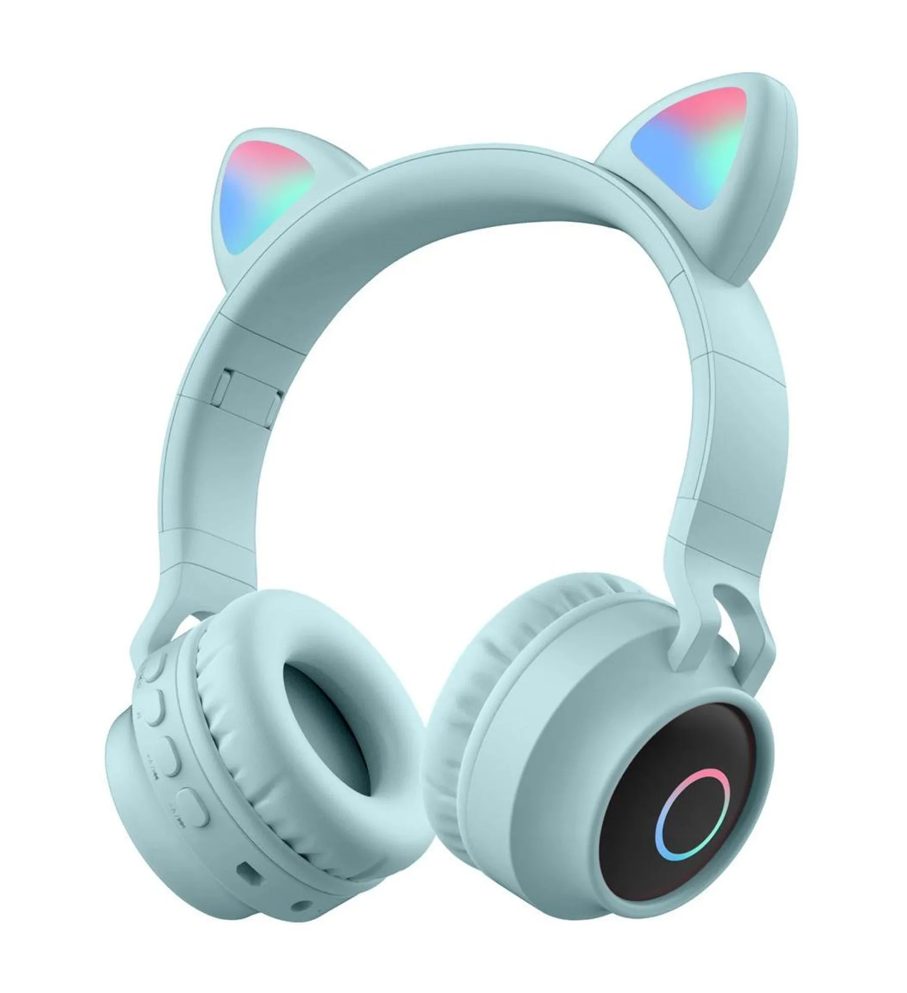 Cute Cat Ear Kids BT028C LED Light Bluetooth Luminous Heavy Bass Stereo Wireless Headphones