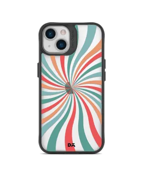 DailyObjects Color Hypnosis Black Hybrid Clear Case Cover For iPhone 13 Mini