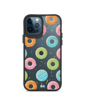 DailyObjects Doughnut Icon Black Hybrid Clear Case Cover For iPhone 12 Pro Max