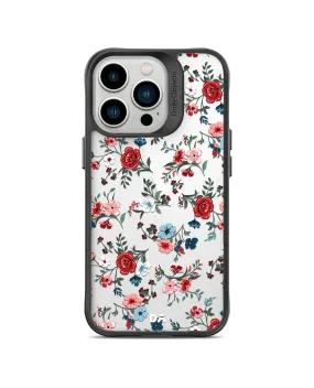 DailyObjects Flower Sheet Black Hybrid Clear Case Cover For iPhone 13 Pro Max