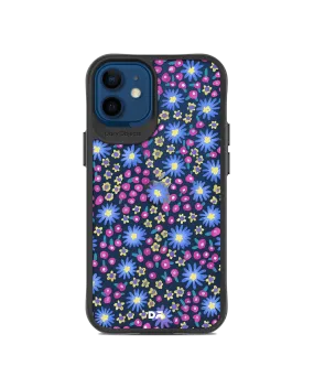 DailyObjects Glittering Daisy Black Hybrid Clear Case Cover For iPhone 12 Mini