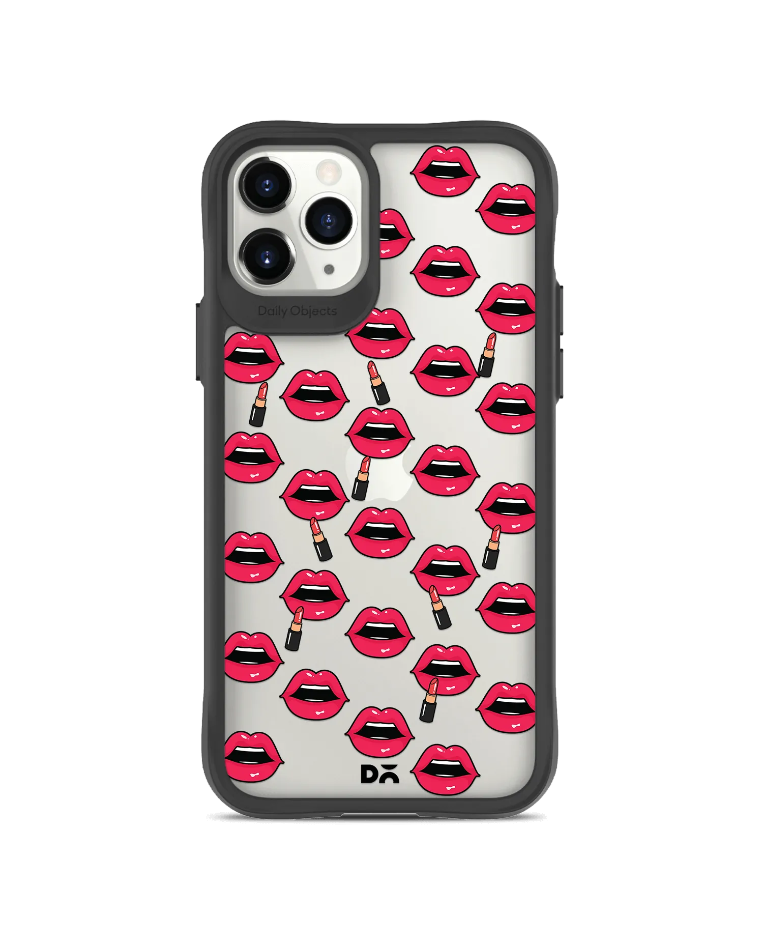 DailyObjects Lipstick Icon Black Hybrid Clear Case Cover For iPhone 11 Pro Max