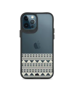 DailyObjects Mandala Band Off White Black Hybrid Clear Case Cover For iPhone 12 Pro Max