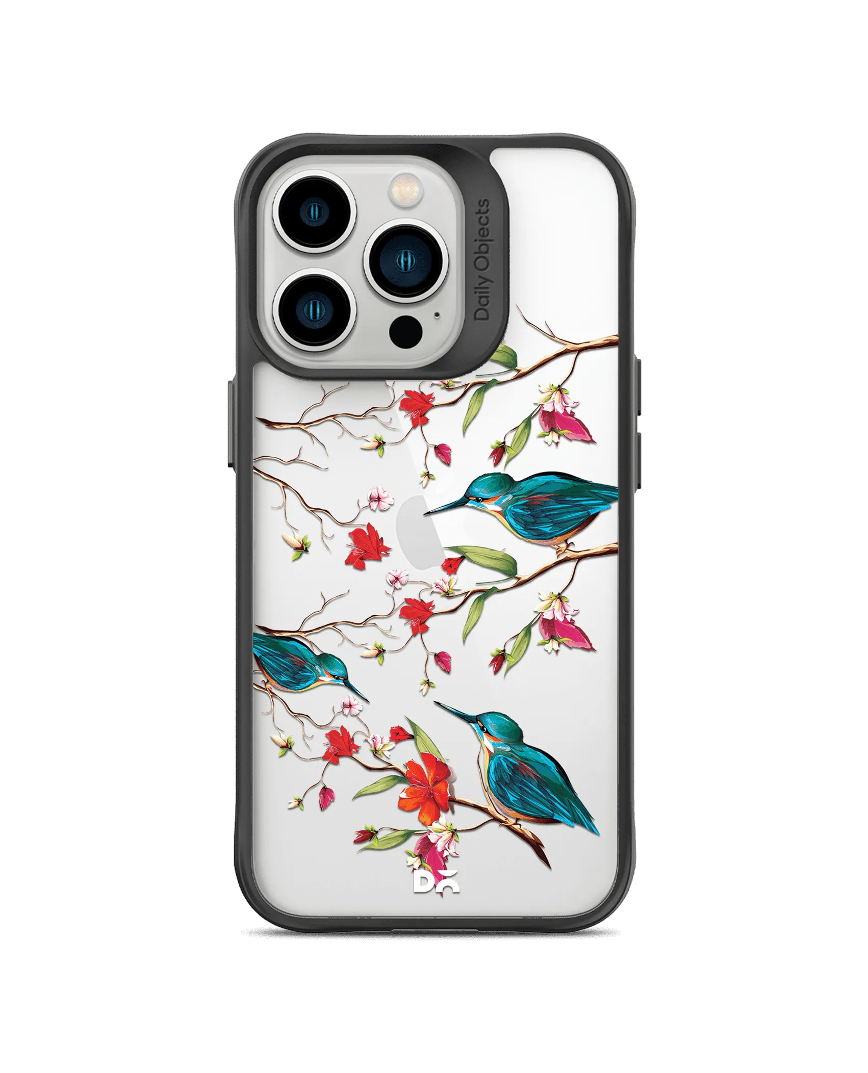 DailyObjects Melody Birds Black Hybrid Clear Case Cover For iPhone 13 Pro Max