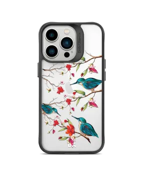 DailyObjects Melody Birds Black Hybrid Clear Case Cover For iPhone 13 Pro Max