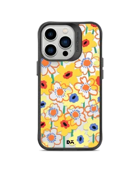 DailyObjects Sunflower Nostalgia Black Hybrid Clear Case Cover For iPhone 13 Pro Max