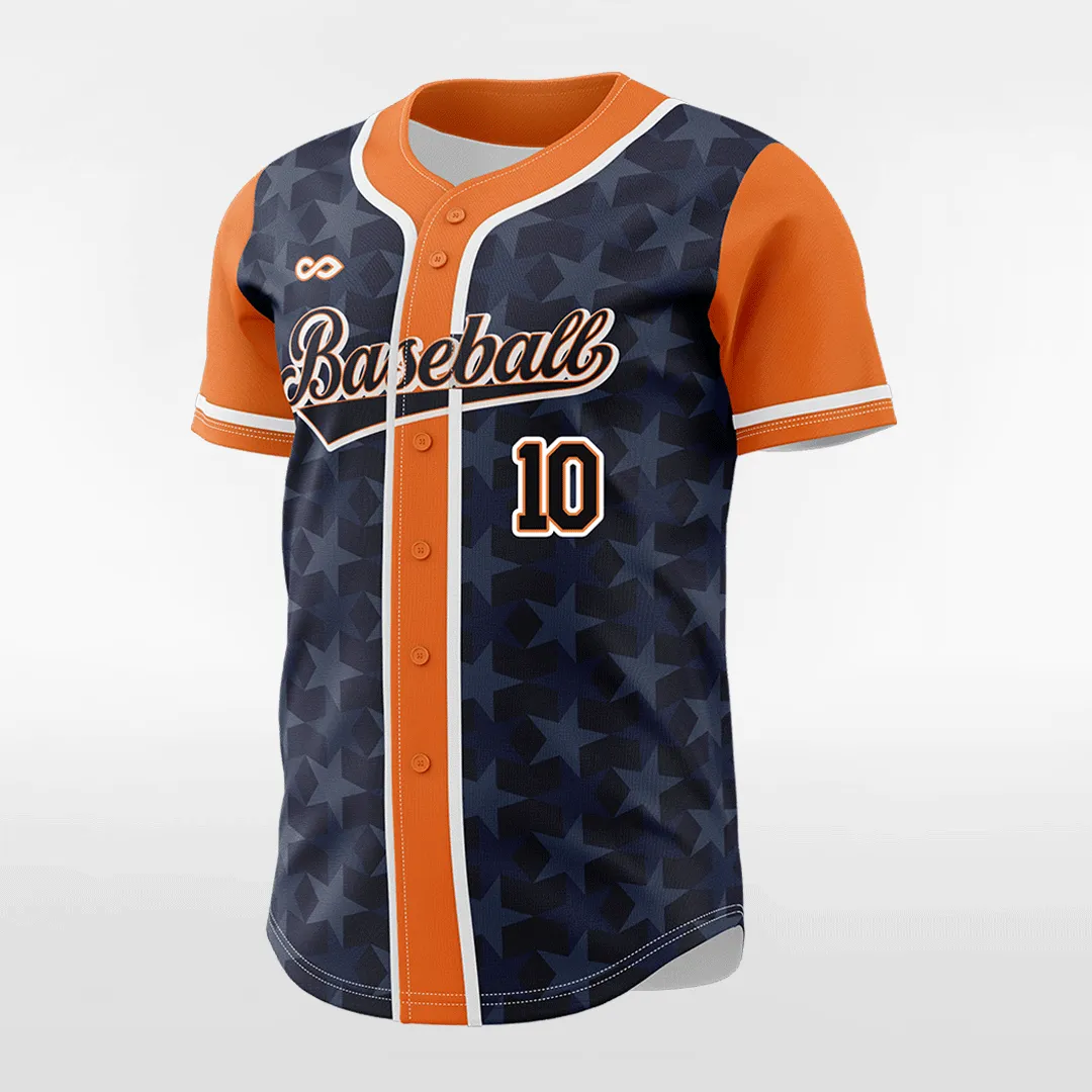 Dark Star - Customized Men's Sublimated Button Down Baseball Jersey