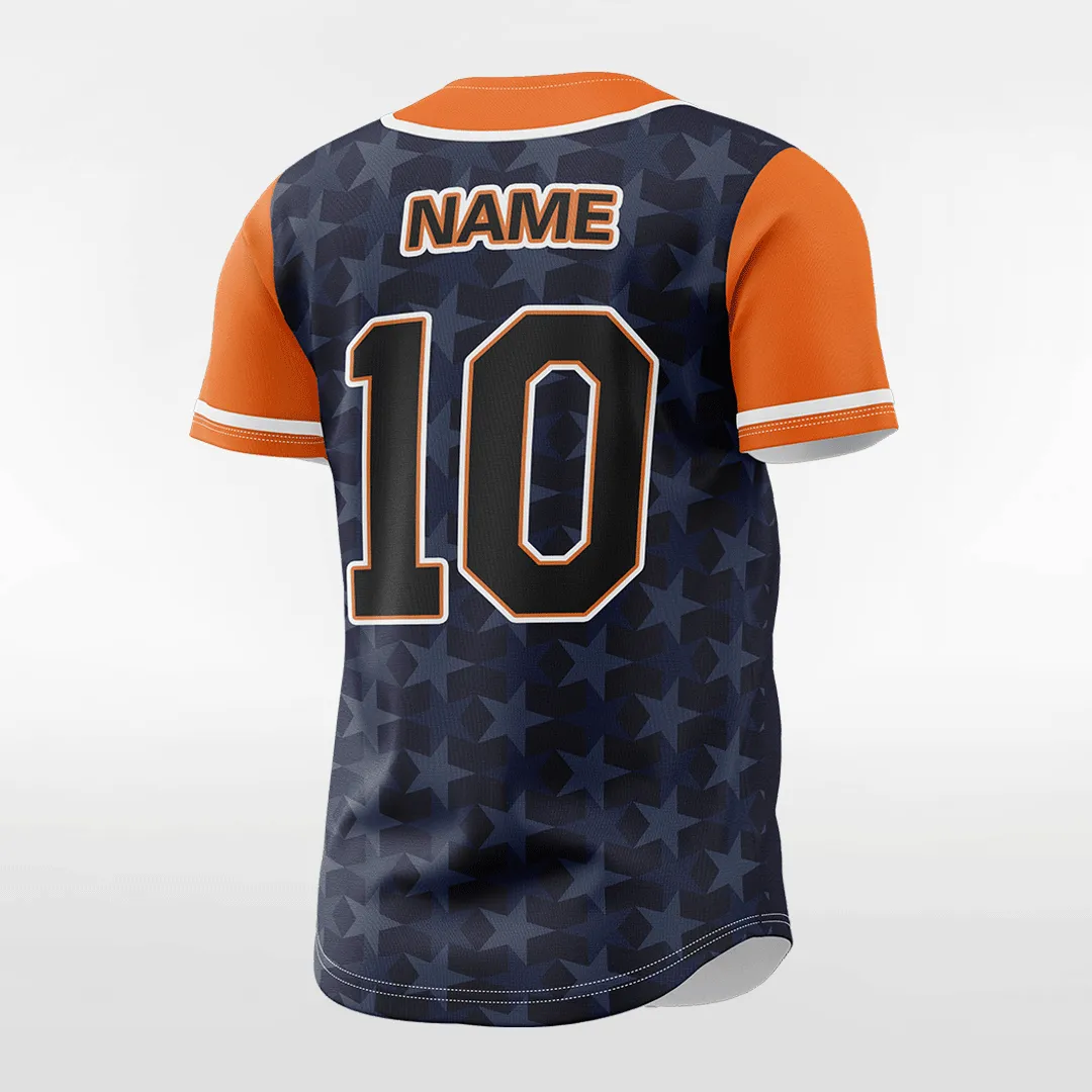 Dark Star - Customized Men's Sublimated Button Down Baseball Jersey