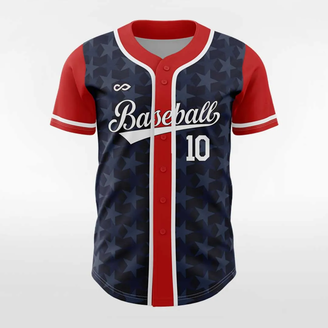 Dark Star - Customized Men's Sublimated Button Down Baseball Jersey