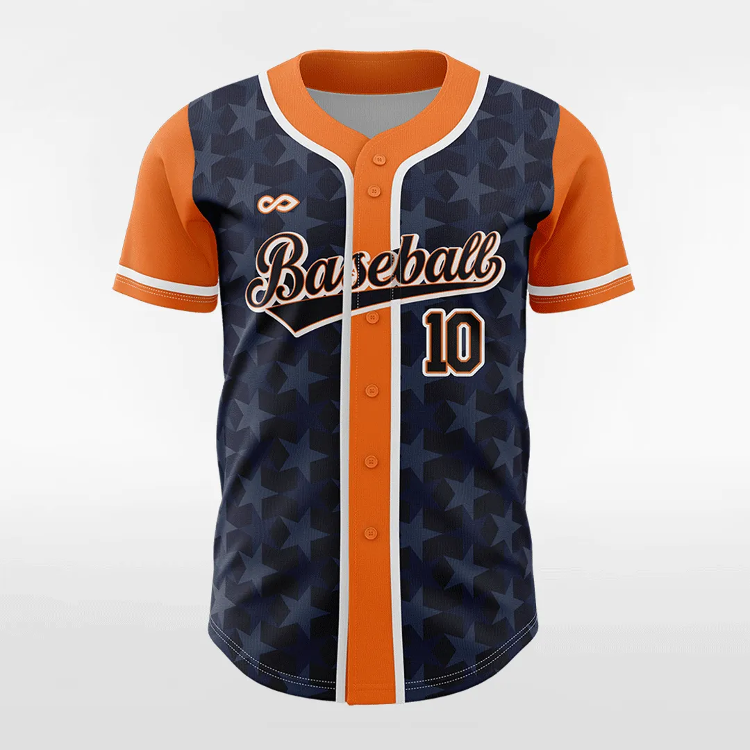 Dark Star - Customized Men's Sublimated Button Down Baseball Jersey